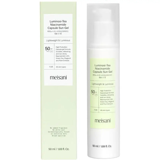Meisani Luminosi-Tea Niacinamid-Kapseln Sun Gel LSF 50, 50 ml