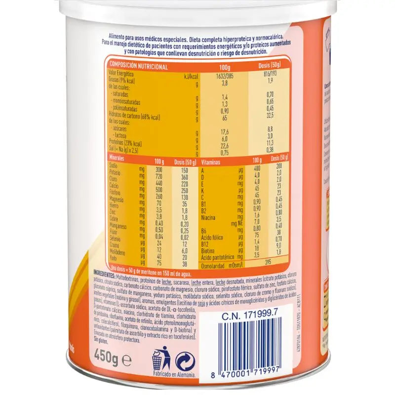 Meritene Extra Vanille, 450g