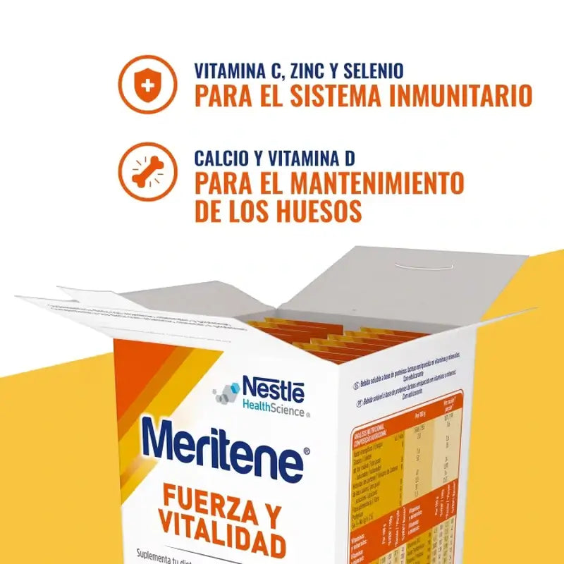 Meritene Kraft- und Vitalitätsshake Erdbeergeschmack, 15 Beutel à 30 g
