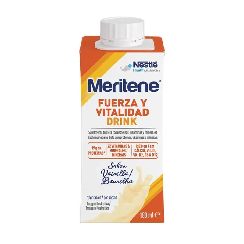 Meritene Kraft- und Vitalitätsgetränk Vanille, 3er-Pack, 6 x 180 ml