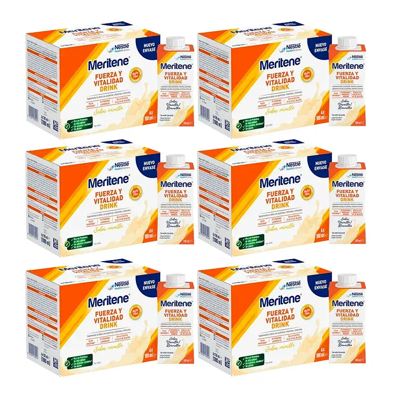 Meritene Kraft- & Vitalitätsgetränk Vanille, 6er-Pack 6 x 180 ml
