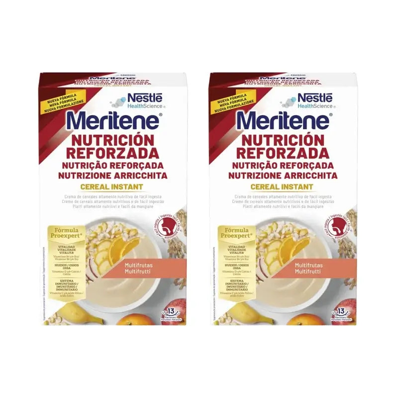 Meritene Immune Boosting Nutrition Instant Cereal - Multifruit, 1 Packung 520g, 2er-Pack