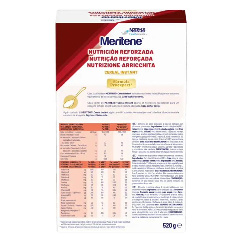 Meritene Reinforced Nutrition Instant Cereal - Multifruits , 1 Beutel à 520 g