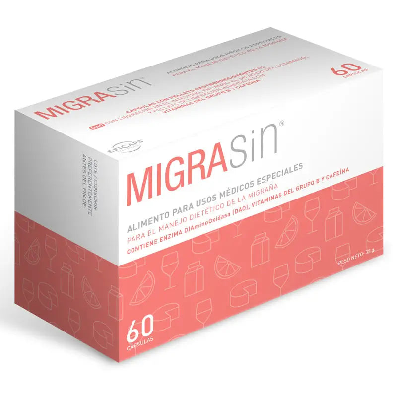 Migrasin with Gastro-resistant Pellets 60 capsules