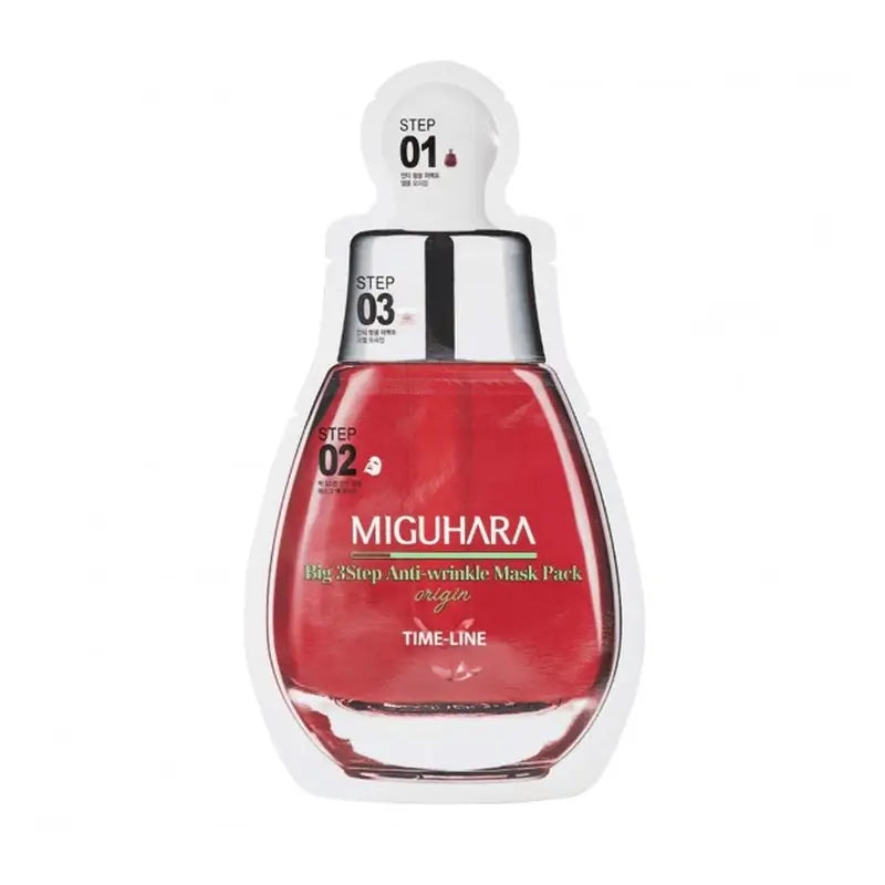 Miguhara Big 3 Step Anti-Falten-Maske Packung Herkunft, 1,7ml+2ml+25ml