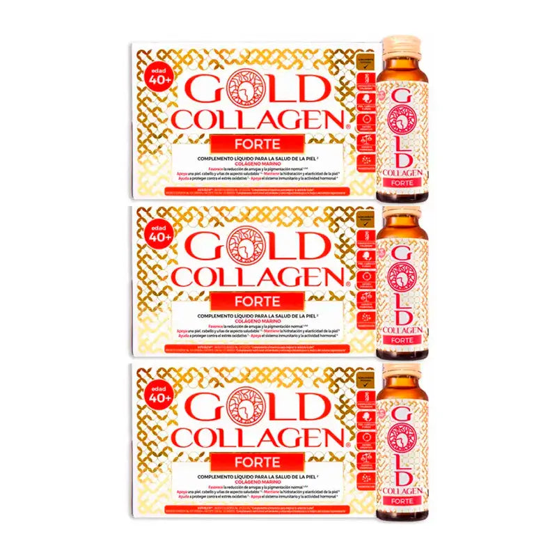 Gold Collagen Forte, Packung 3 x 10 x 50 ml