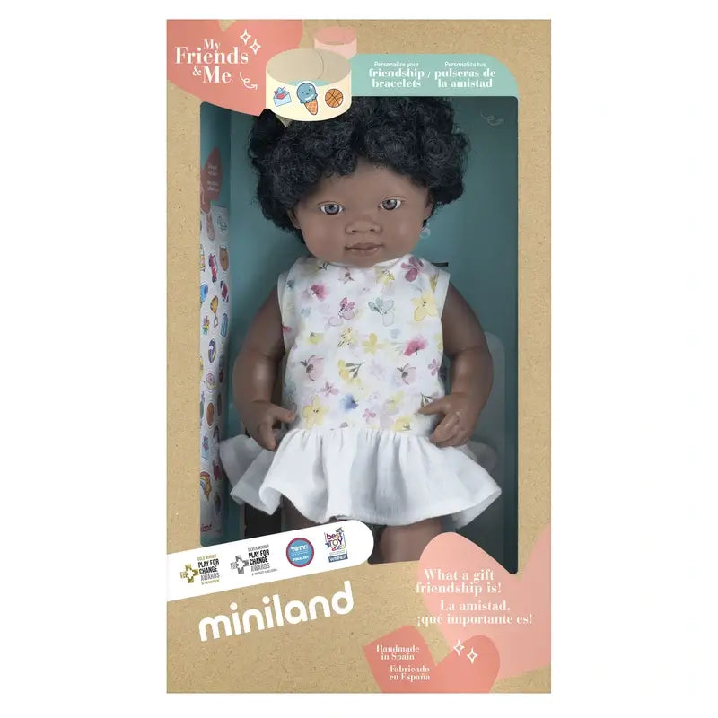 Miniland Afrikanische Puppe 38 Cm Meine Freunde & ich