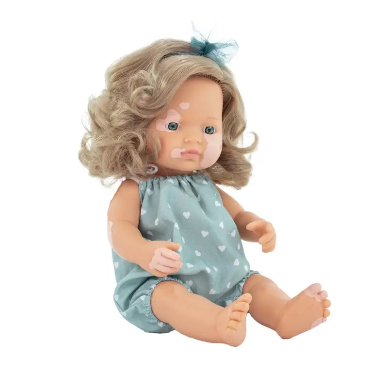 Miniland Puppe Dunkelblond mit Vitiligo 38 Cm Meine Freunde & ich