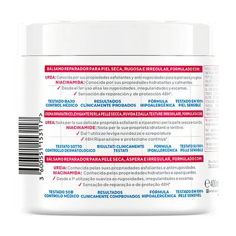 Mixa Urea Cica Repair+ Repair+ Repair Balsam für trockene, raue und unregelmäßige Haut 400Ml