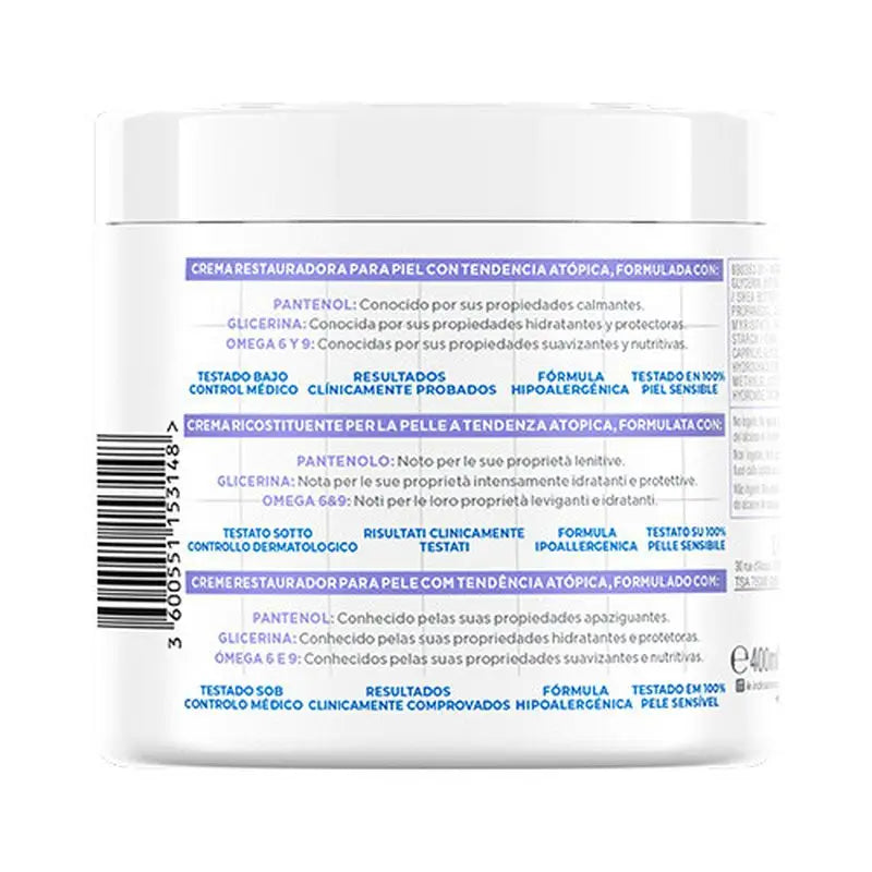 Mixa Panthenol Comfort Restorative Creme für atopische Haut 400 ml