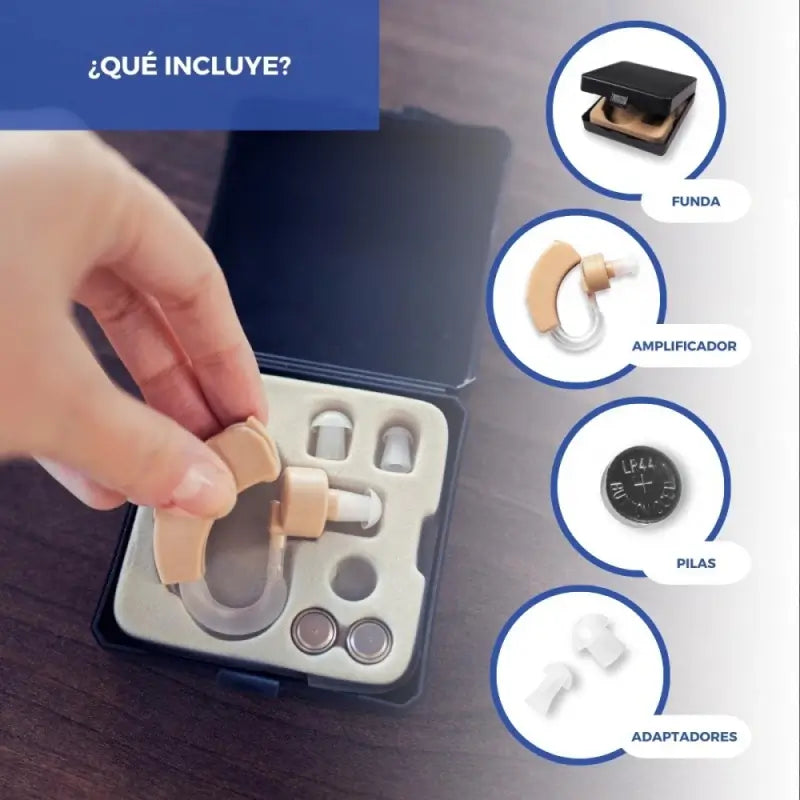 Mobiclinic Sound Amplifier - 5 Lautstärkestufen - anpassbar - 360º drehbar - Beige - Earplus 2