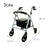 Mobiclinic Walker mit Rädern - faltbar - Aluminium - Bremsen auf Griffe - Sitz und Rückenlehne - Grau - Sofia