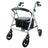 Mobiclinic Walker mit Rädern - faltbar - Aluminium - Bremsen auf Griffe - Sitz und Rückenlehne - Grau - Sofia
