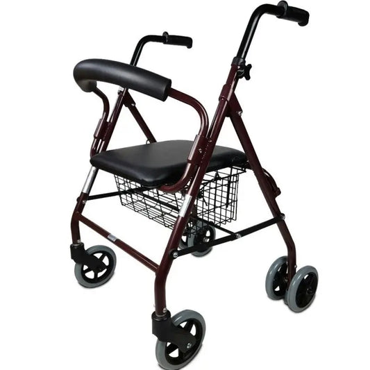 Mobiclinic Foldable Elderly Walker With Seat And Backrest