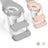Mobiclinic Kinderklappbarer Toilettensitz Lala Grau & Weiß