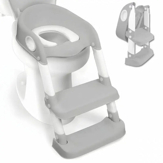 Mobiclinic Kinderklappbarer Toilettensitz Lala Grau & Weiß