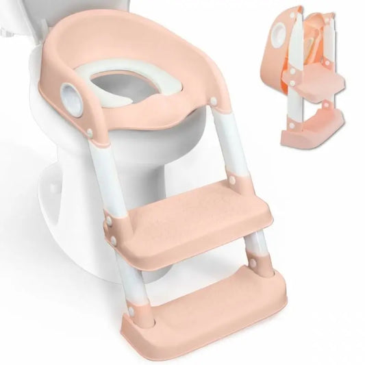 Mobiclinic Lala Rosa & Weiß Klappbarer Kinder-Toilettensitz