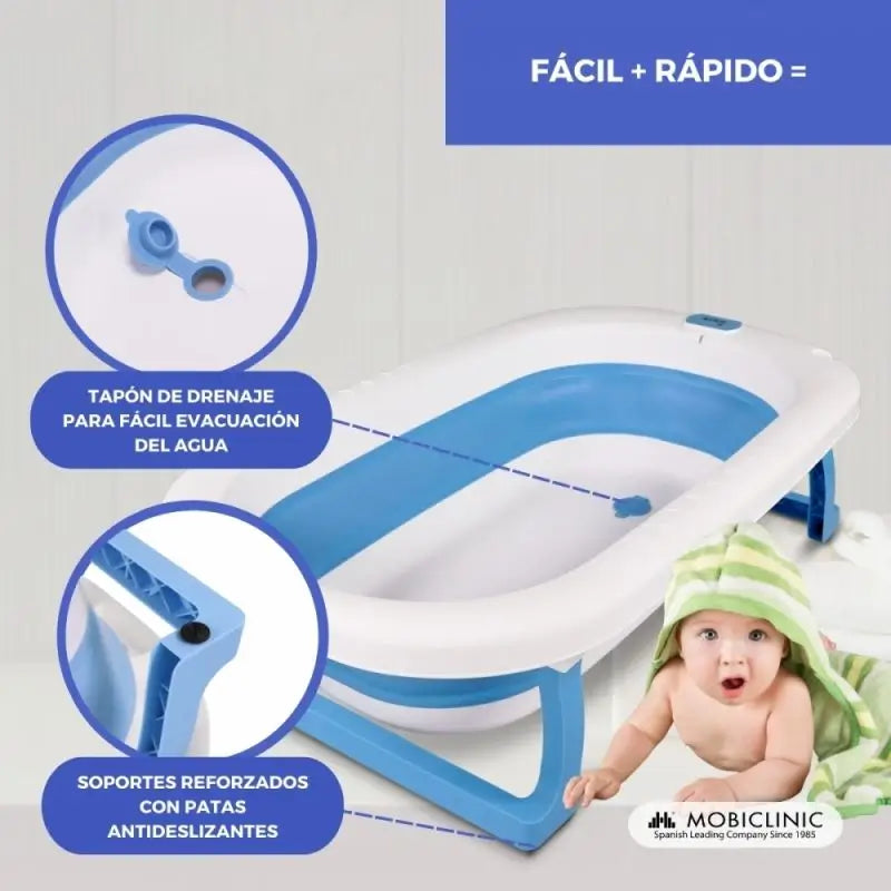 Mobiclinic Faltbare Kinderbadewanne Bubba Blau