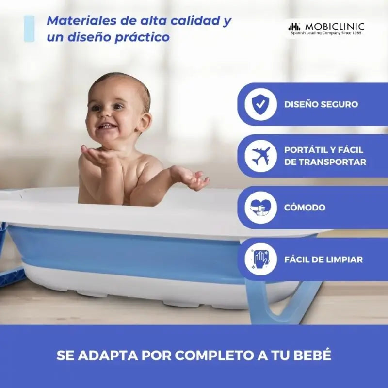 Mobiclinic Faltbare Kinderbadewanne Bubba Blau