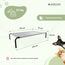 Mobiclinic Isolierte Hochbett für Haustiere 122 X 71 X 21 Cm Grau Cleo