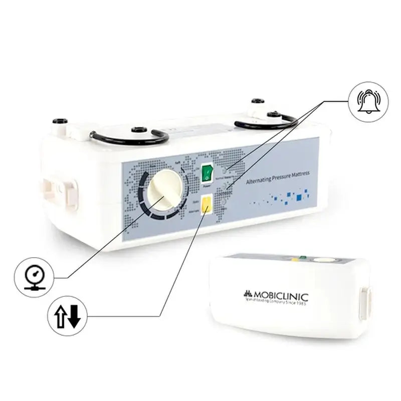 Mobiclinic Mobi4 Air Anti-Dekubitus-Matratze mit Kompressor, 20 Zellen. 200 x 120 x 22 cm