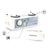 Mobiclinic Mobi4 Air Anti-Dekubitus-Matratze mit Kompressor, 20 Zellen. 200 x 120 x 22 cm