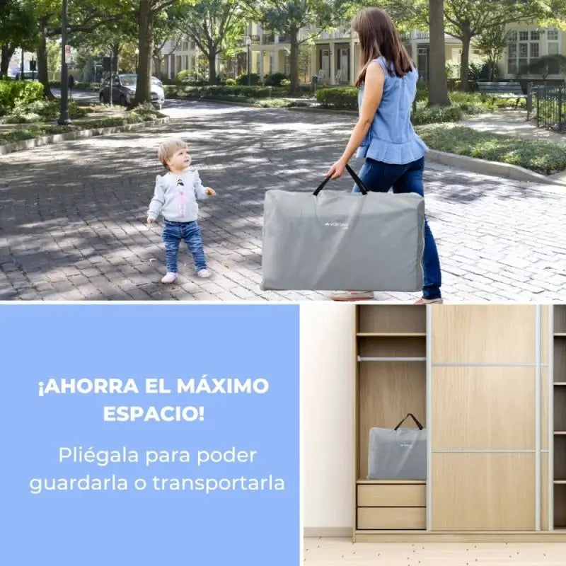 Mobiclinic Moon Grau Höhenverstellbares Kinderbett mit Schlafmodus