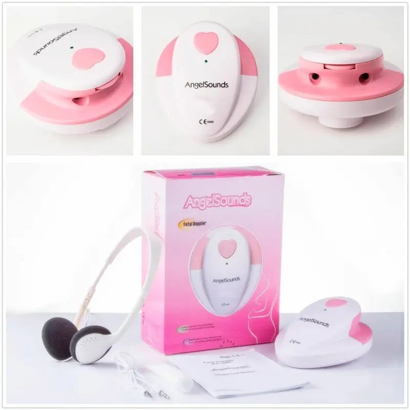 Mobiclinic Fetal-Detektor - Sound-Fähigkeit - Safe - Inklusive Audio-Kabel - Portable - Single - Rosa - Angelsounds