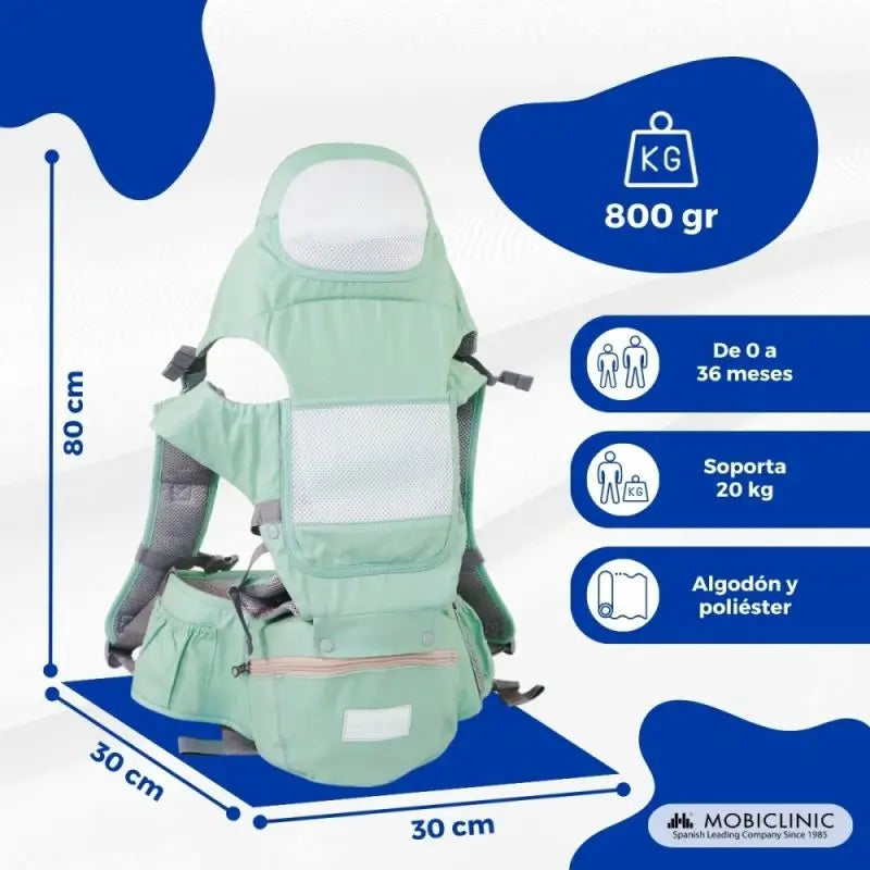 Mobiclinic Moley 6 in 1 Babytrage Grün