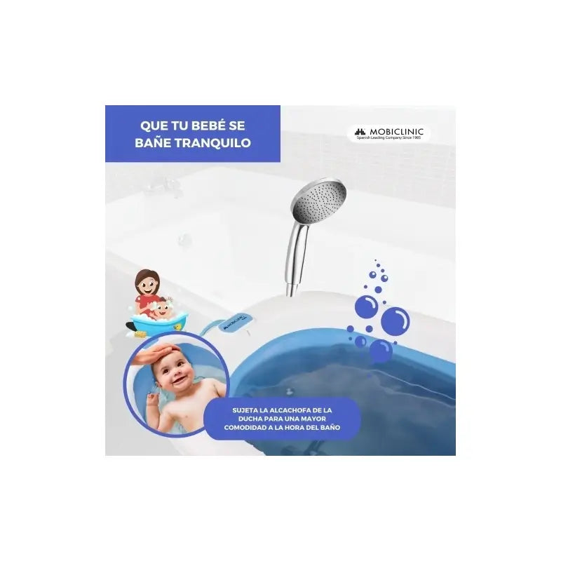 Mobiclinic Baby Bath Pack - Baby-Badewanne - faltbar - Anti-Rutsch - blau - Badethermometer - quecksilberfrei