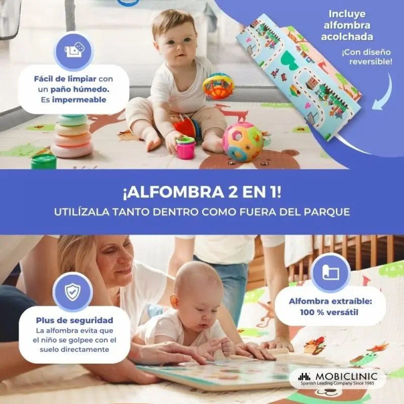 Mobiclinic Happyland Klappbarer Spielplatz Grau