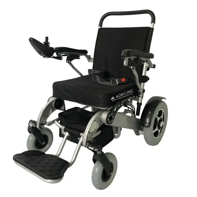 Mobiclinic Folding Electric Wheelchair 17 km einstellbar Aluminium einstellbar sicher und komfortabel Troya