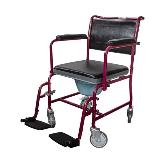 Mobiclinic Roter Toilettenstuhl mit Deckel