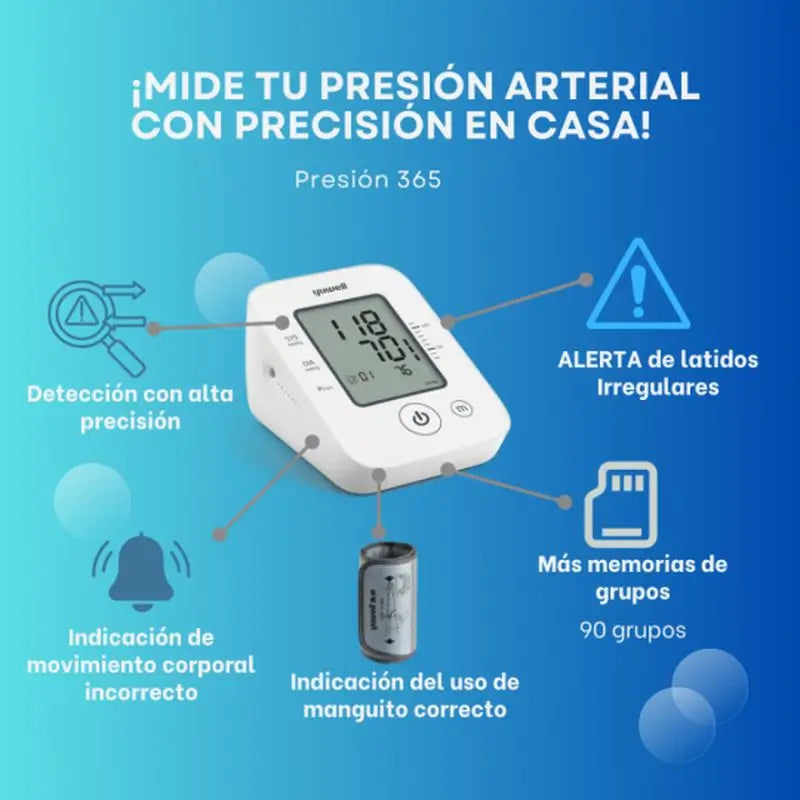 Mobiclinic Automatisches Digitales Blutdruckmessgerät mit Speicher, Arm, YE660D Weiß, 1 Stück