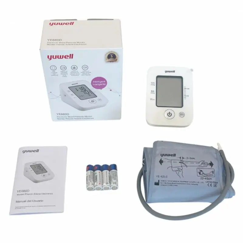 Mobiclinic Automatisches Digitales Blutdruckmessgerät mit Speicher, Arm, YE660D Weiß, 1 Stück