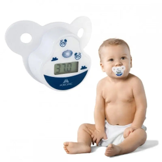 Mobiclinic Schnuller geformt Digital-Thermometer - Kinder - Runde Spitze - Soft Schnuller - LCD-Display