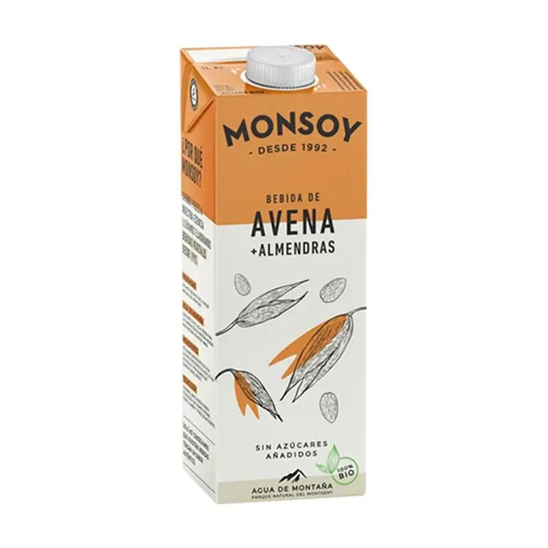Monsoy Mandel-Gemüse-Getränk mit Haferflocken 1Lt 6Ucs.Bio