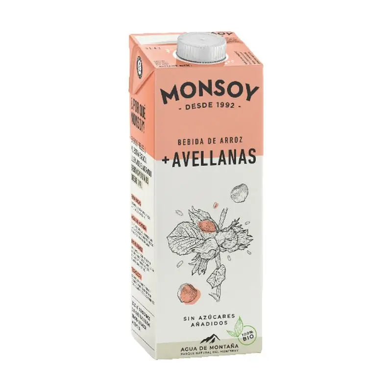 Monsoy Gemüsereis-Getränk mit Haselnüssen 1Lt.