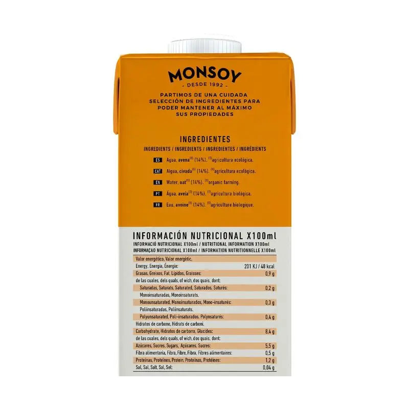Monsoy Gemüse-Hafer-Getränk 1Lt 6Pcs. bio