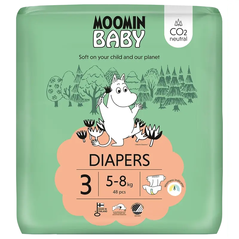 Mumin Baby Windeln Größe 3 , 48 Stück