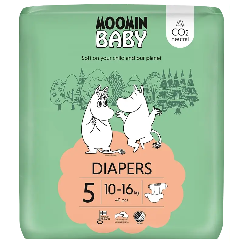 Mumin Baby Windeln Größe 5, 40 Stück