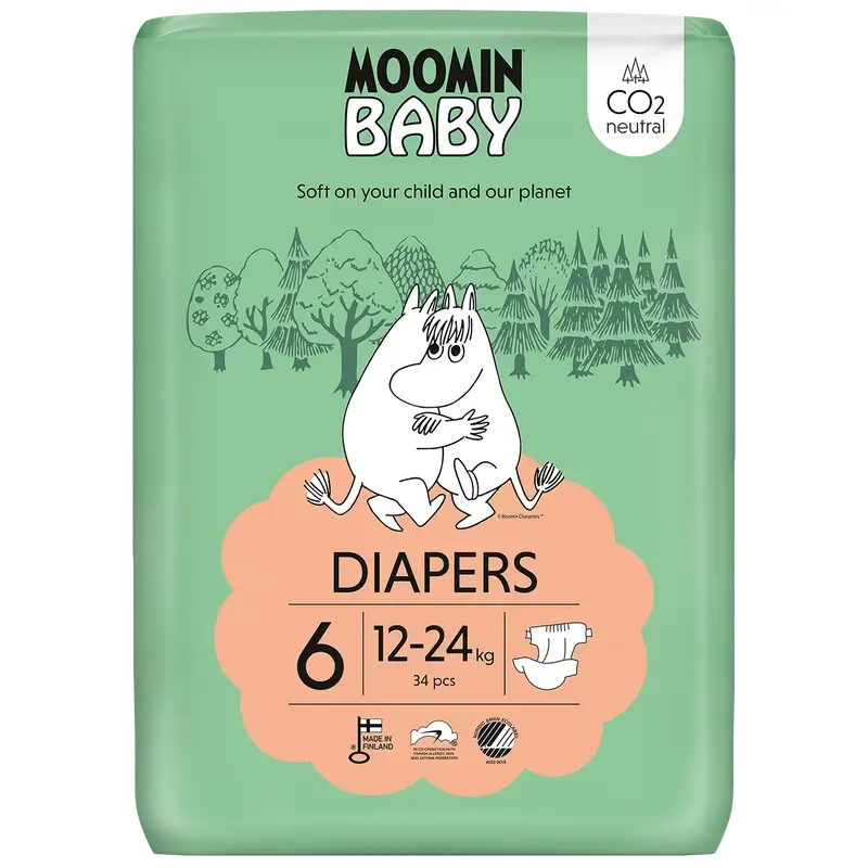 Mumin Baby Windeln Größe 6 , 34 Stück