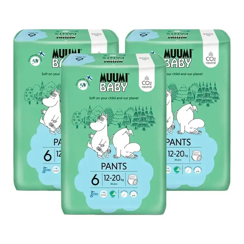 Mumin Baby Trainingswindeln Größe 6, 3 x 36 Stück.
