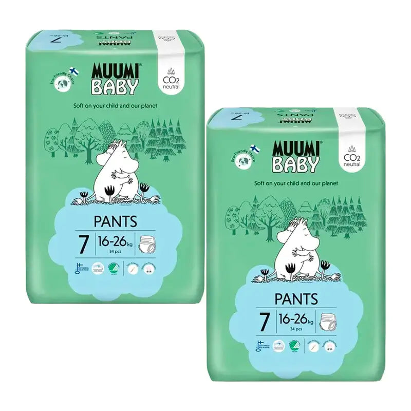 Mumin Baby Trainingswindeln Größe 7, 2 x 34 Stück.