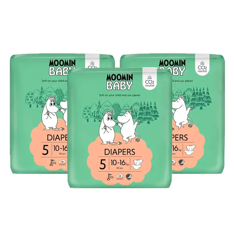 Mumin Baby Windeln Größe 5, 3 x 40 Stück