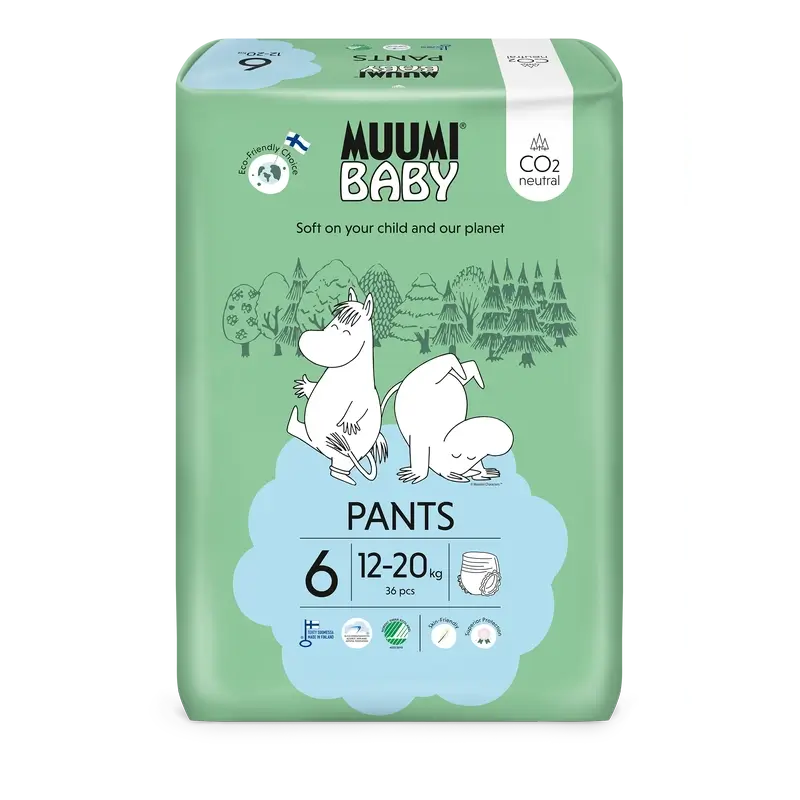 Mumin Baby Trainingswindeln Größe 6, 36 Stück.
