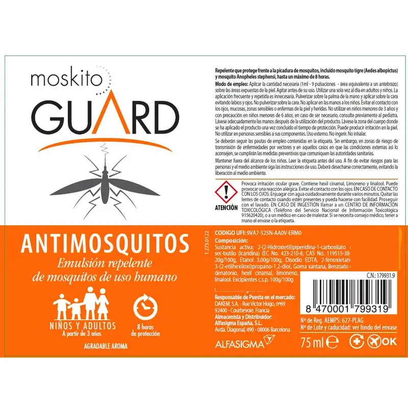 Moskito Guard Mückenschutzspray, 75 ml
