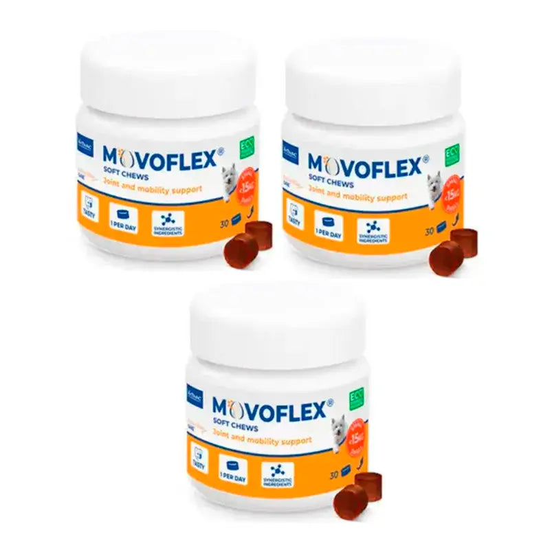 Movoflex Chondroprotector Kleine Hunde bis zu 15 kg, Packung mit 3 x 30 Tabletten