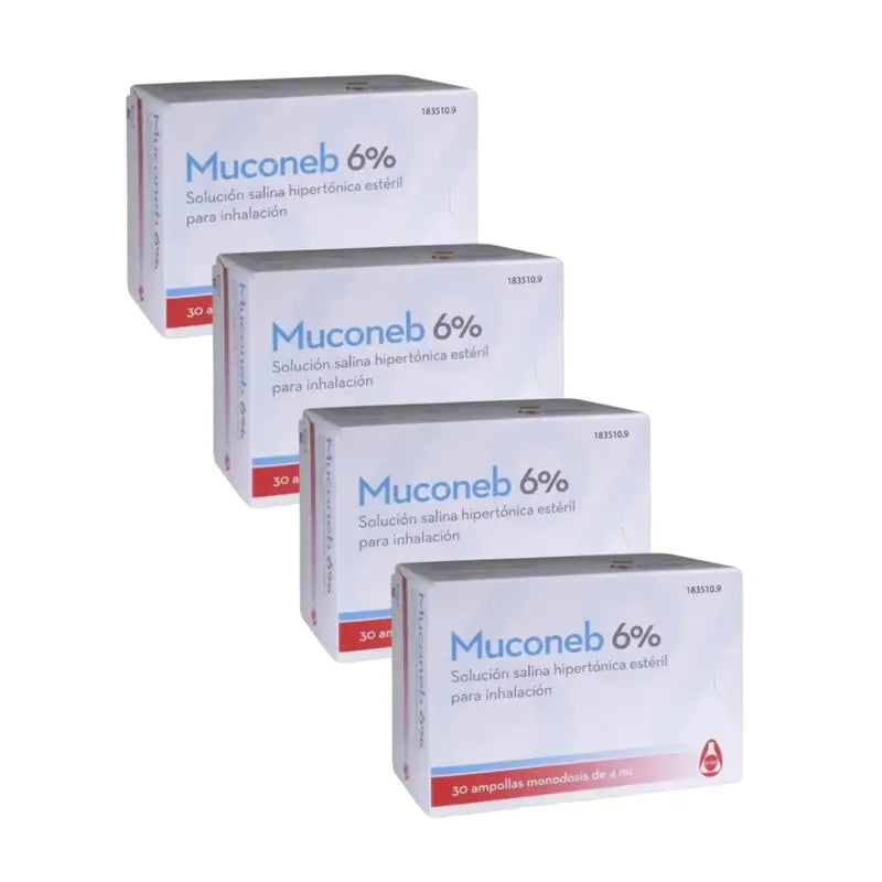 Muconeb 6%ige Kochsalzlösung, 4X30 Ampullen