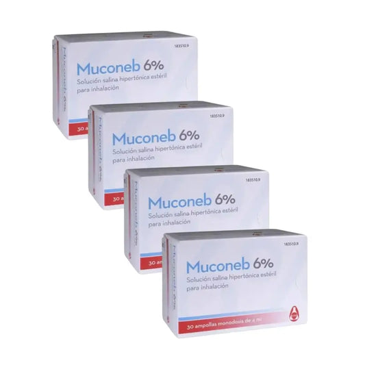 Muconeb 6%ige Kochsalzlösung, 4X30 Ampullen